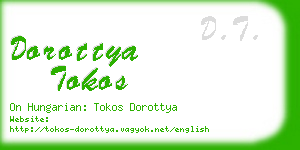 dorottya tokos business card